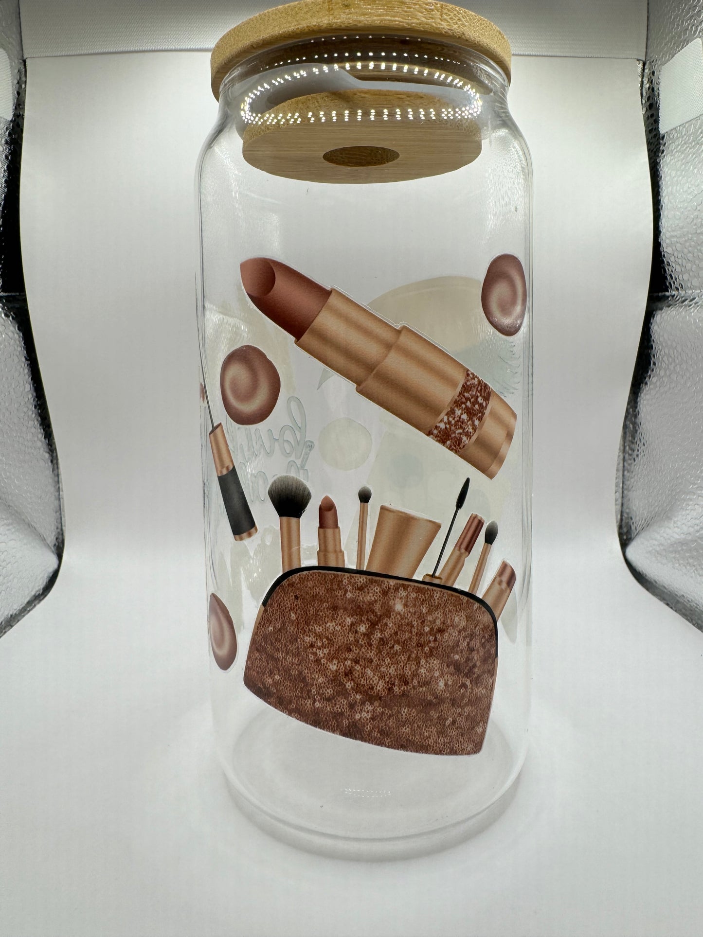 "But First, Makeup" (Glass Cup)