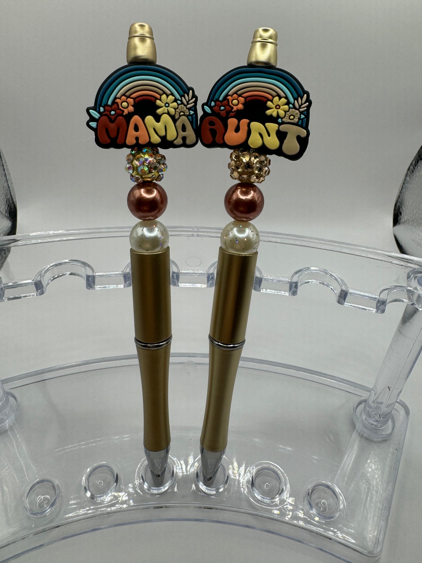 “Mama” Rainbow Floral Pens