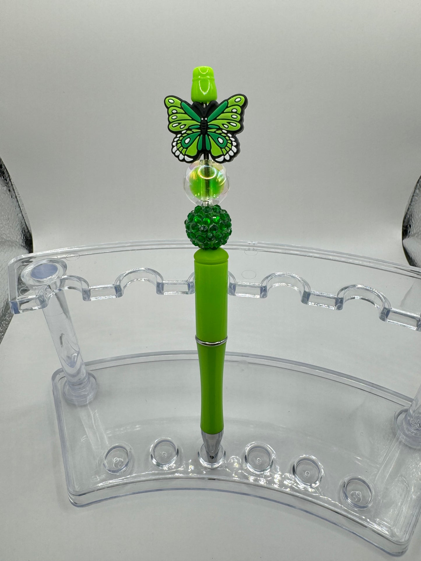 Green Sparkle Butterfly Pen