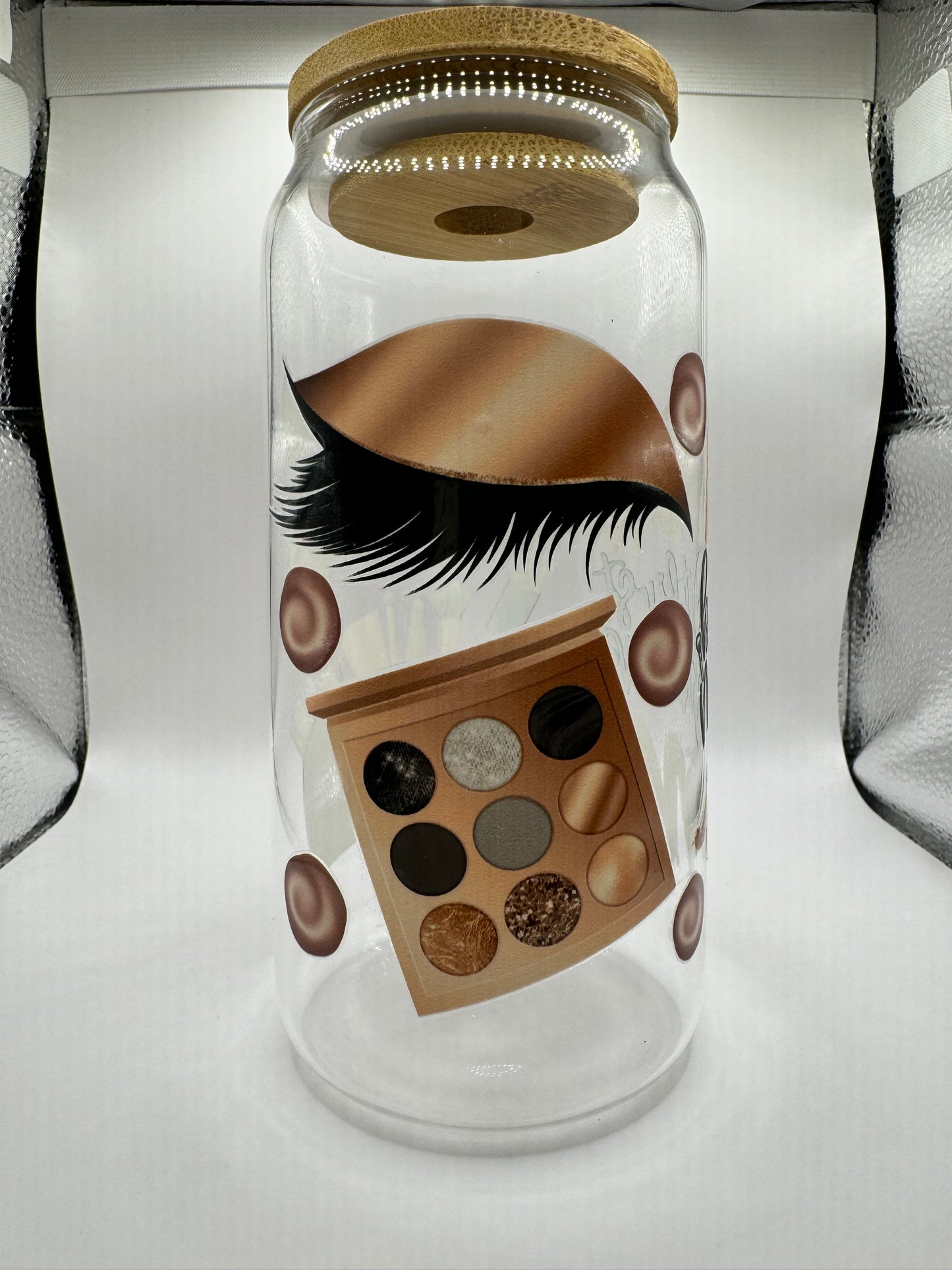 "But First, Makeup" (Glass Cup)