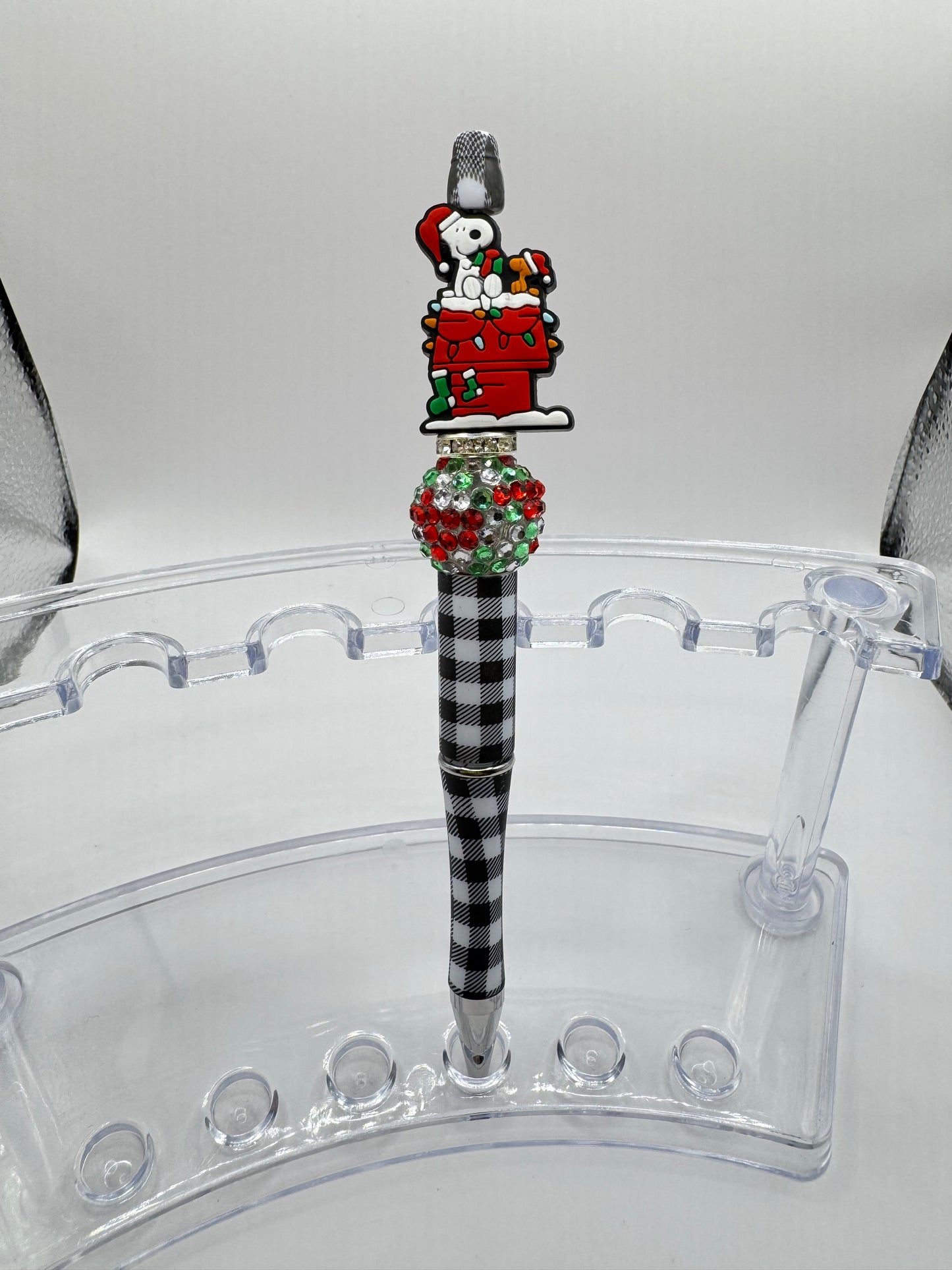 Christmas Snoopy Plaid Pen