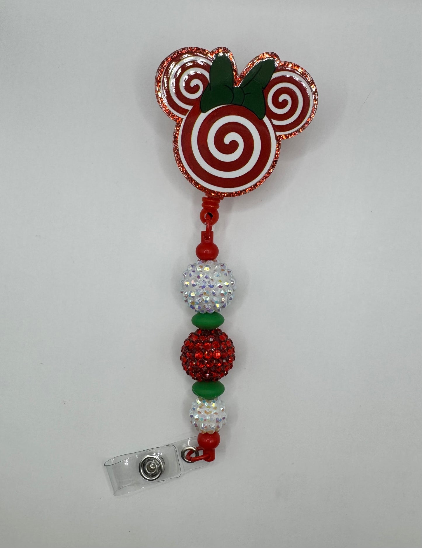 Candy Cane Minnie Christmas ID Holder (From Mickey & Minnie Mouse)