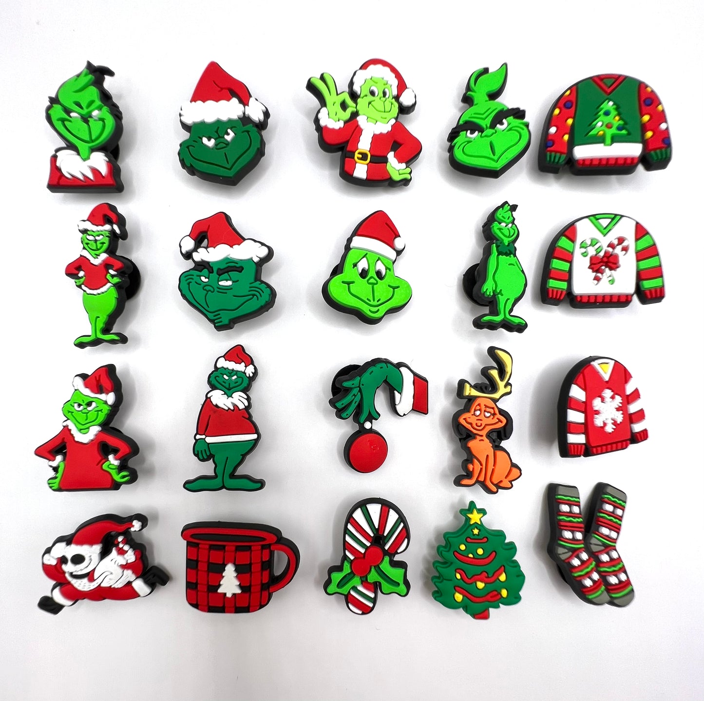 Grinch/Christmas Shoe Charms