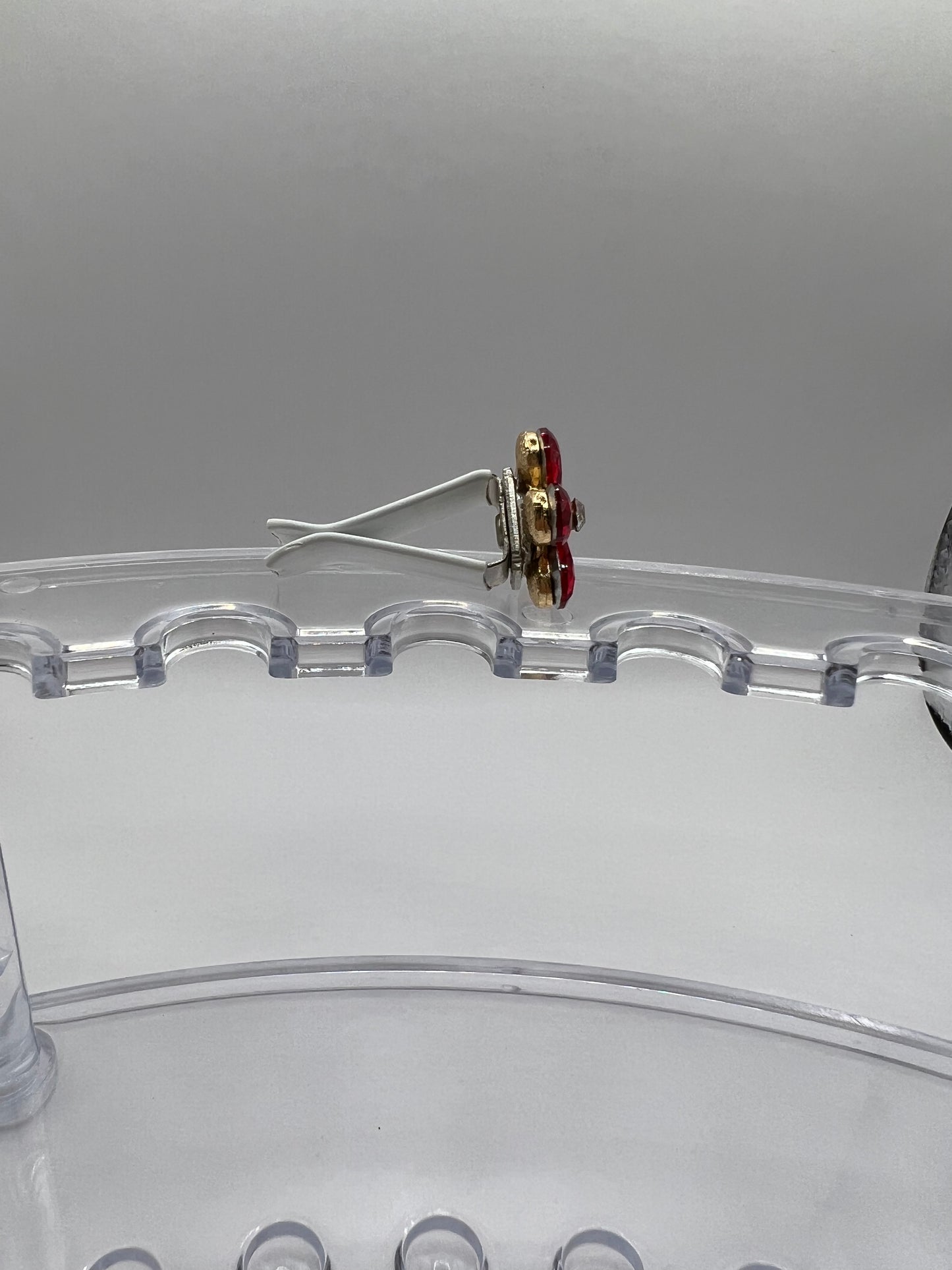 Red Sparkle Flower Car Vent Clip