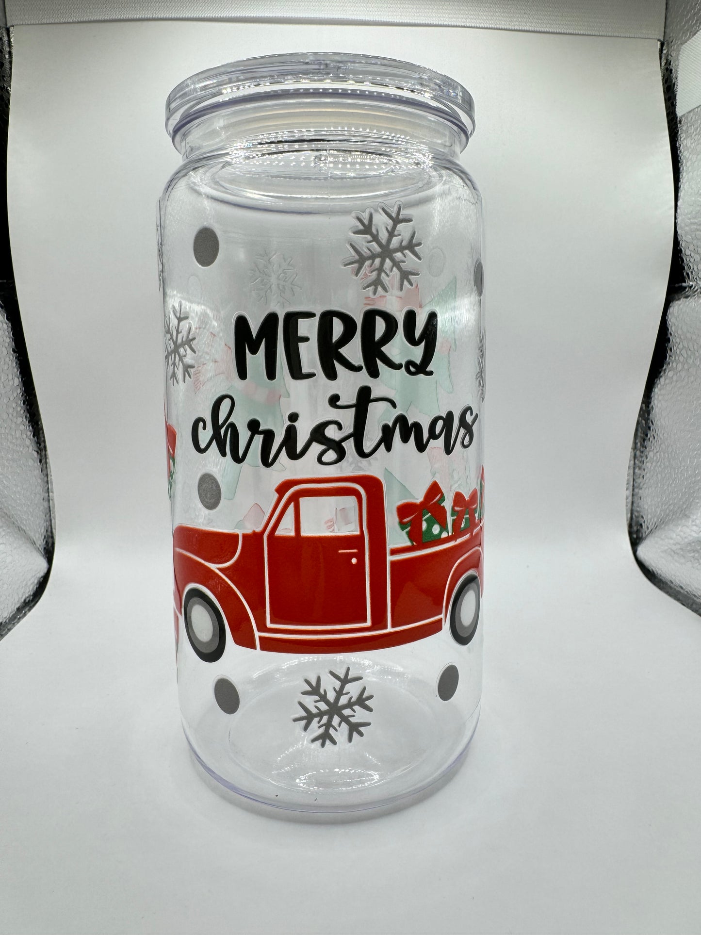 "Merry Christmas" Red Truck Cup