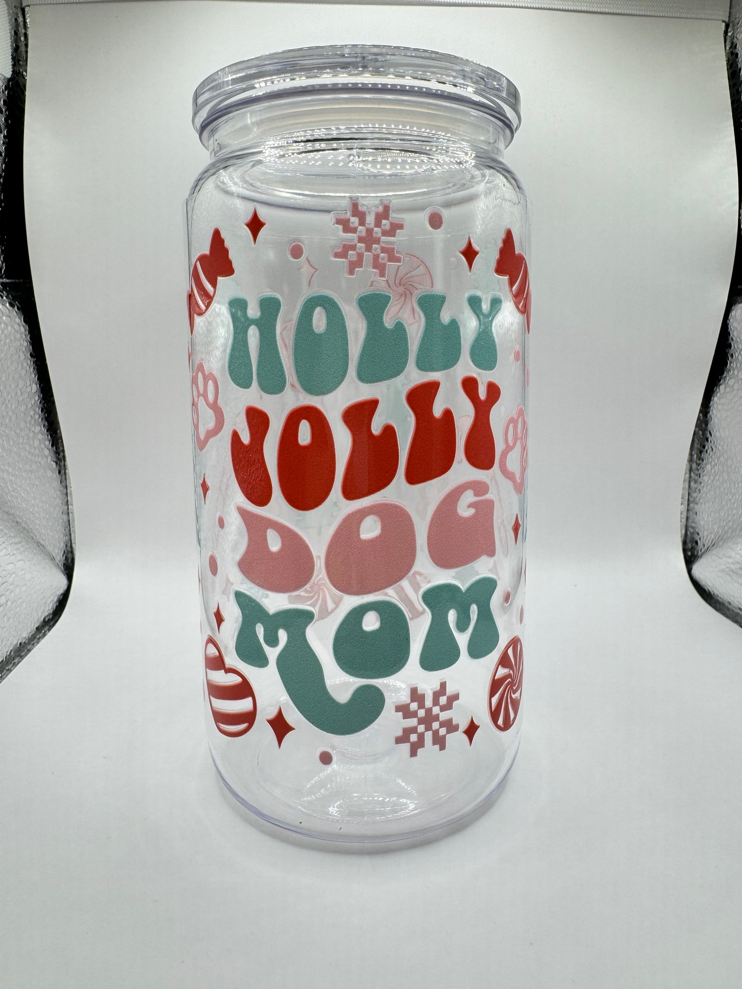 "Holly Jolly Dog Mom" Christmas Cup