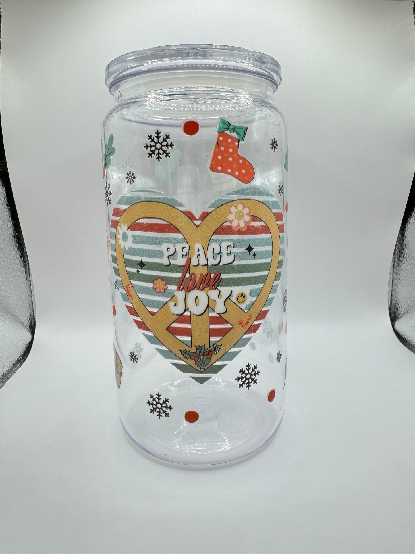 "Peace Love Joy" Christmas Cup