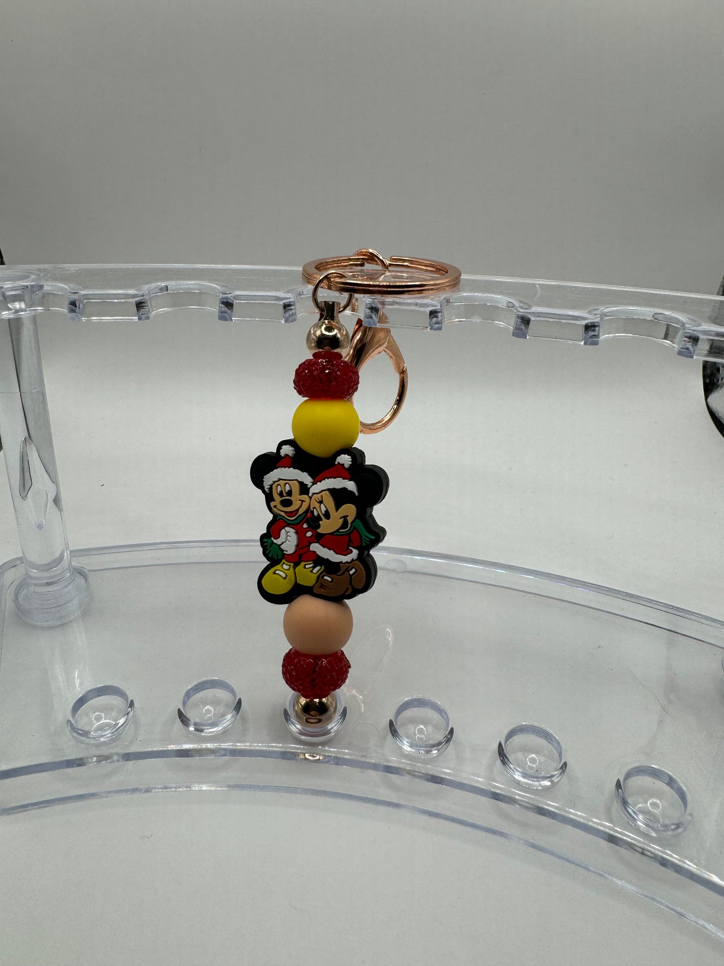 Christmas Mickey & Minnie Keychain