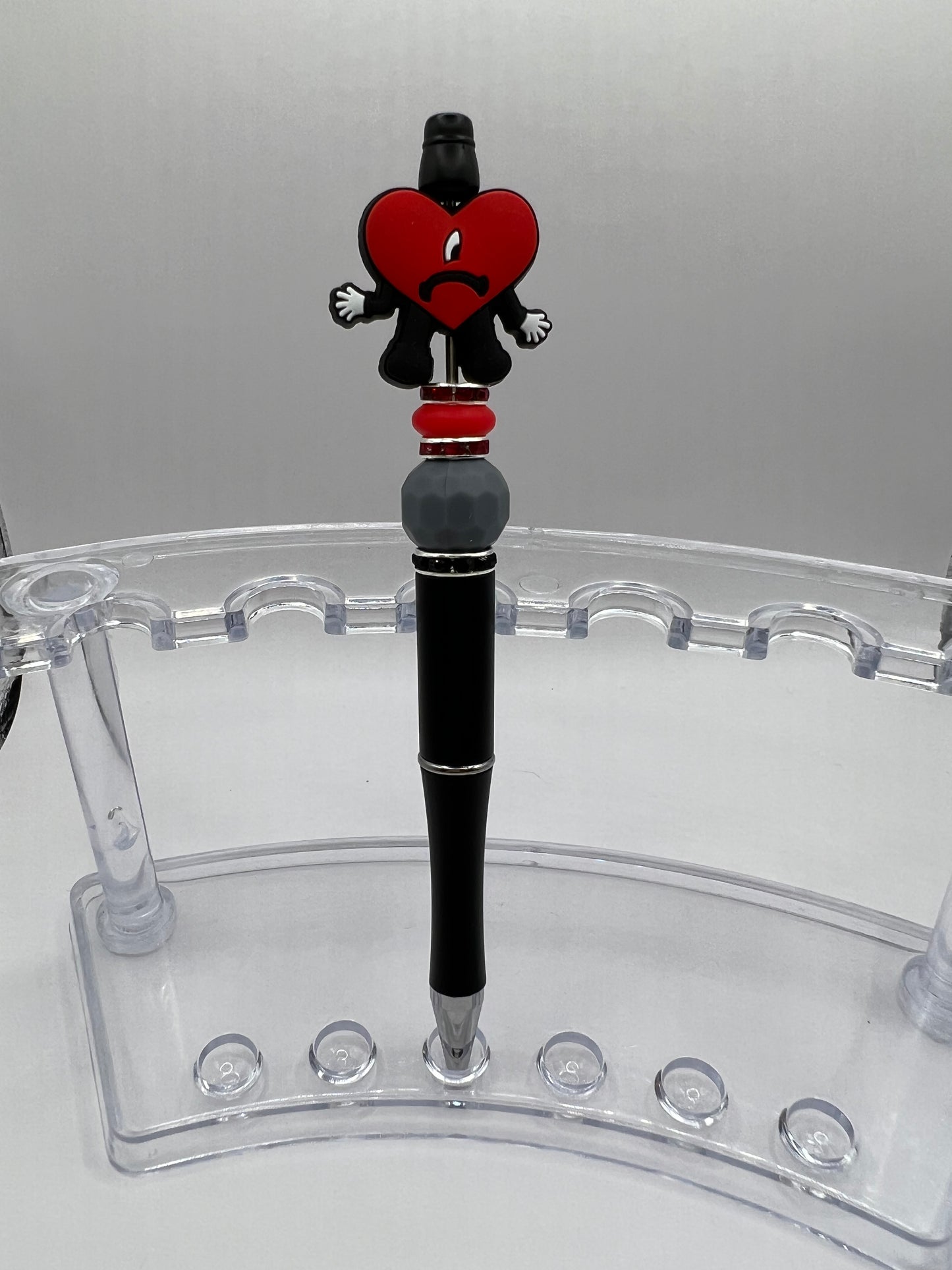 Sad Heart Red and Black Pen