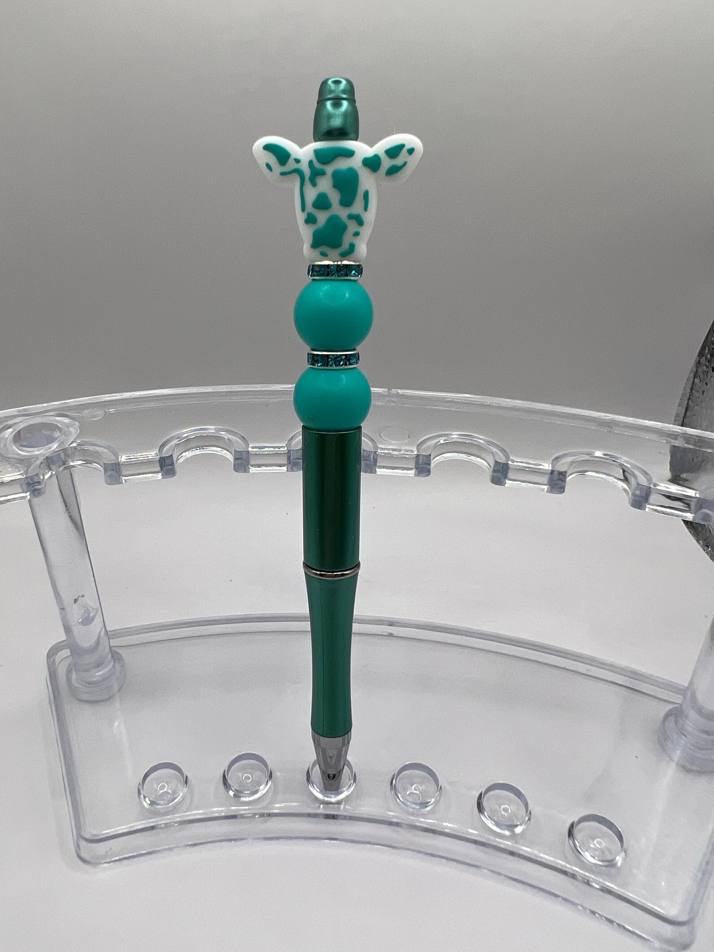 Cow Head Teal Pen