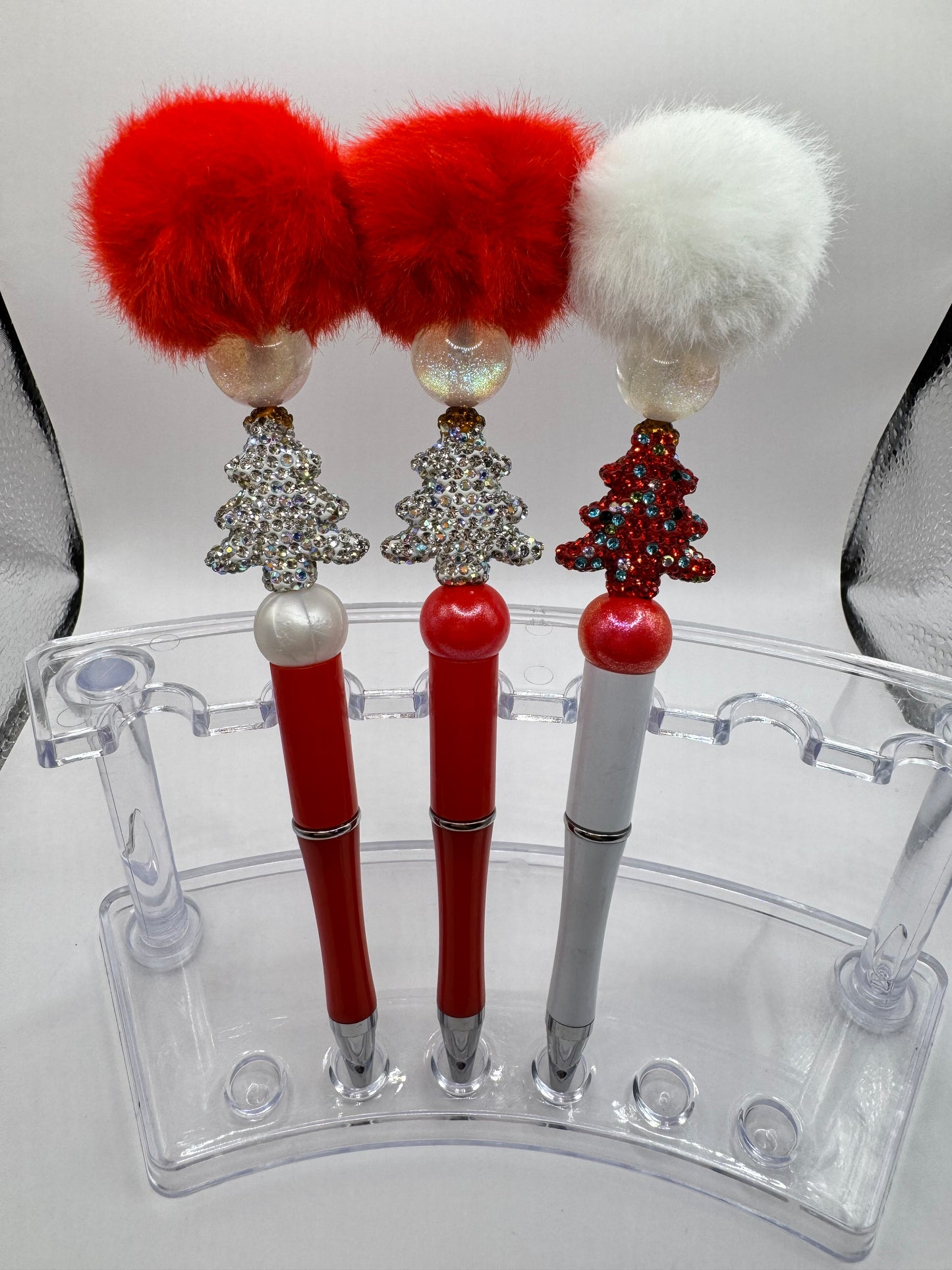 Full-Glitter Christmas Tree Fluffy Pens