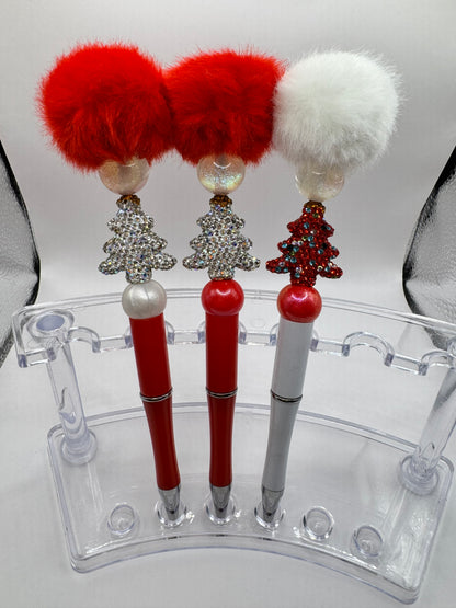 Full-Glitter Christmas Tree Fluffy Pens