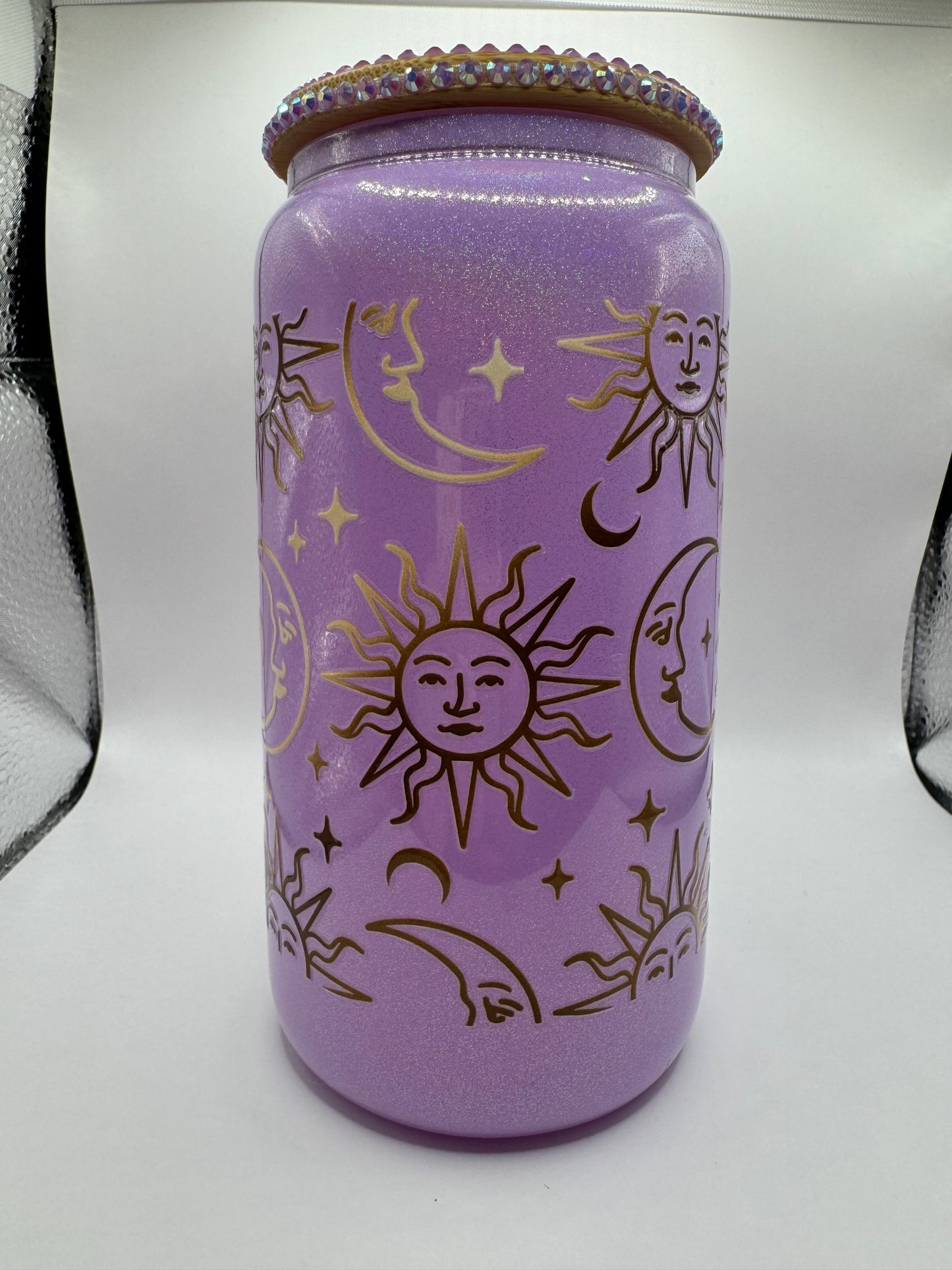 Sun and Moon (Bling Glass Cup)