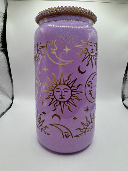Sun and Moon (Bling Glass Cup)