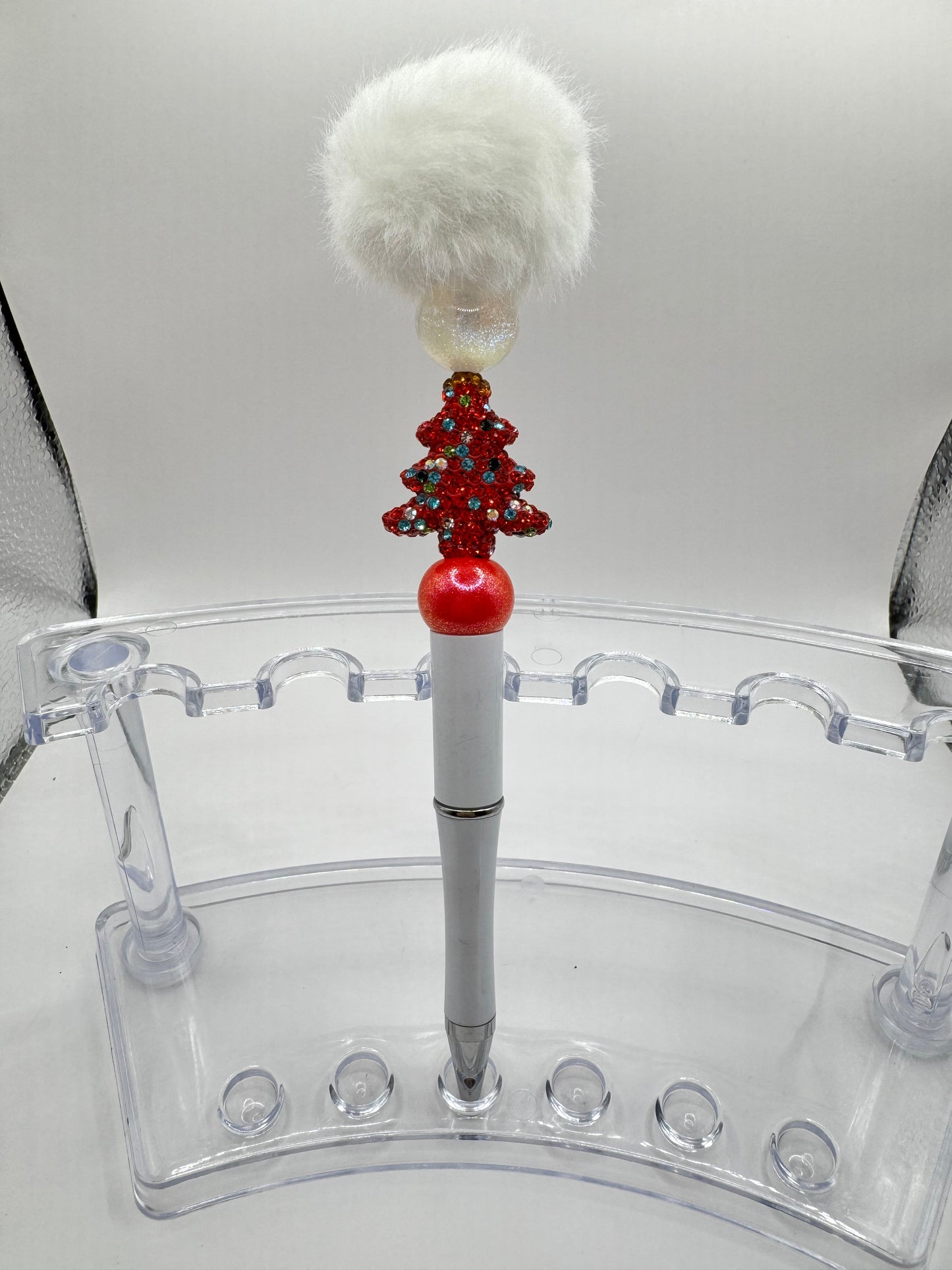 Full-Glitter Christmas Tree Fluffy Pens