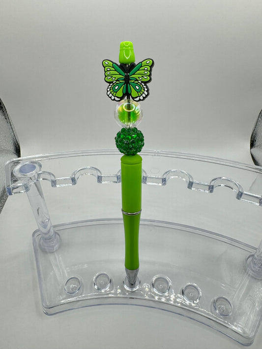 Green Sparkle Butterfly Pen
