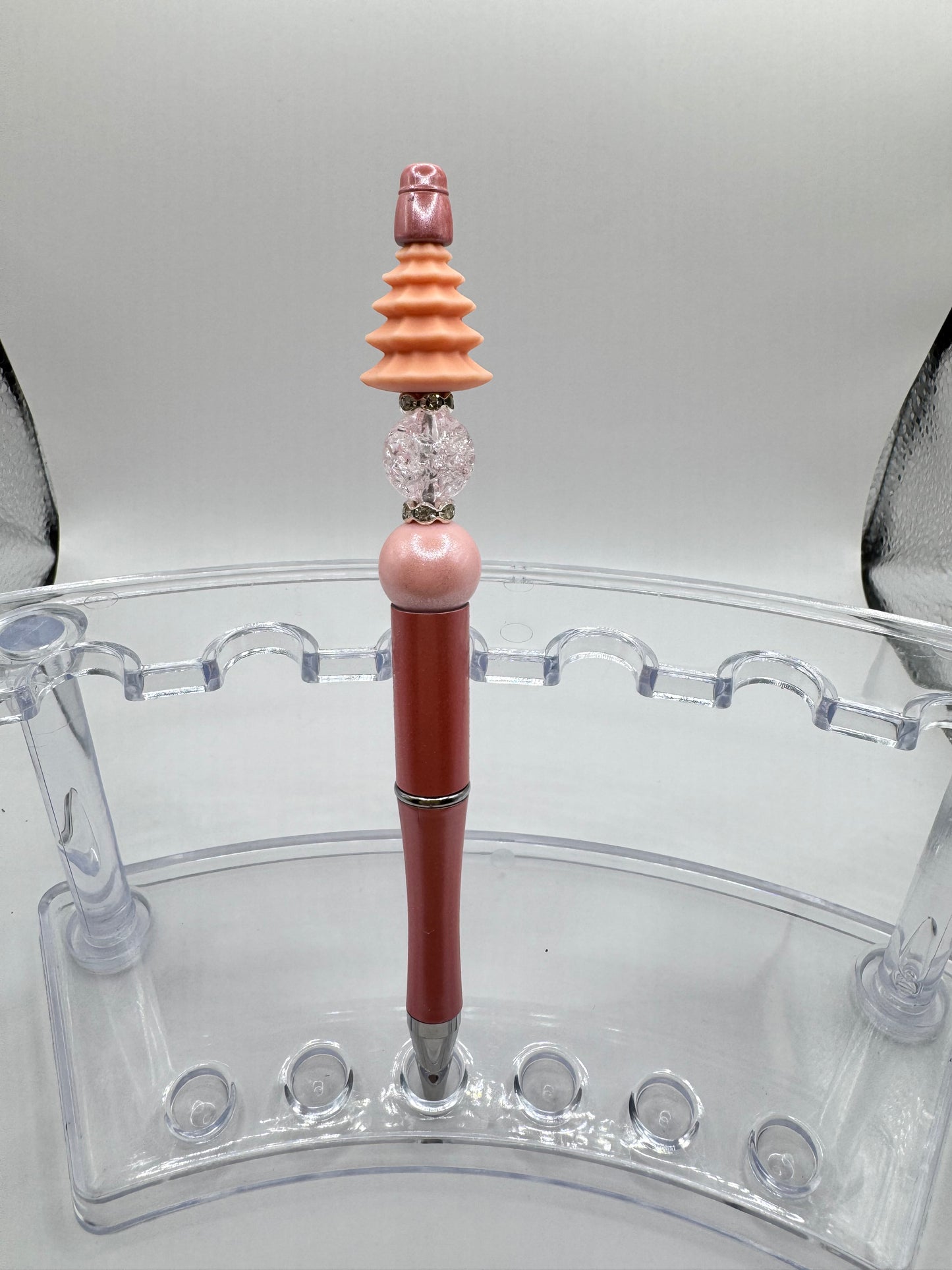 Soft Pink Christmas Tree Pen