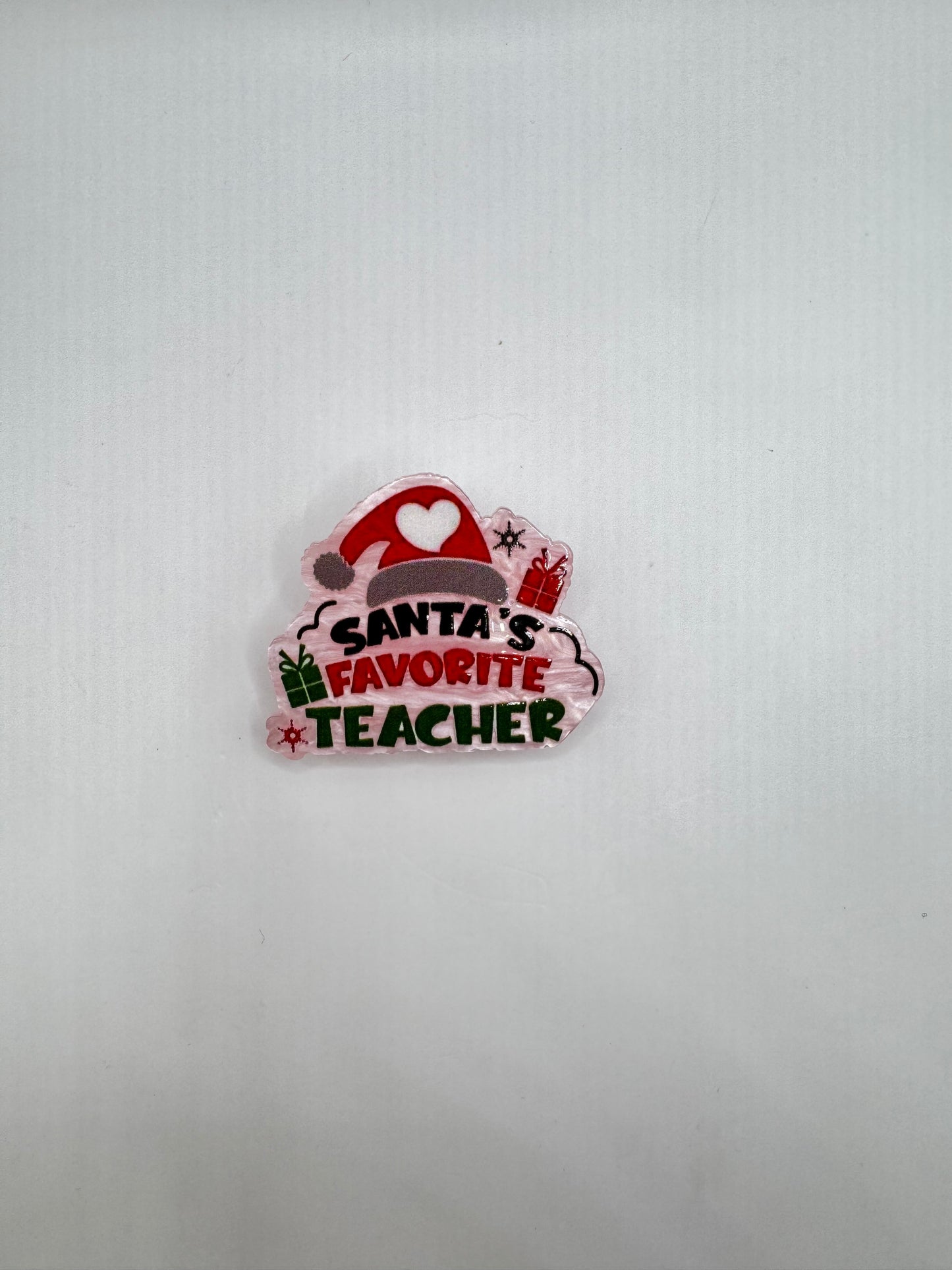 “Santa’s Favorite Teacher” Magnetic Clip