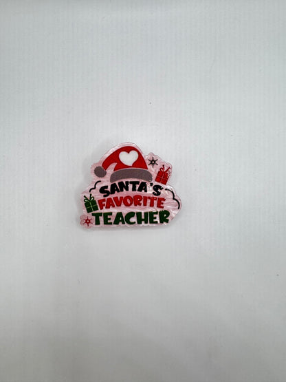 “Santa’s Favorite Teacher” Magnetic Clip