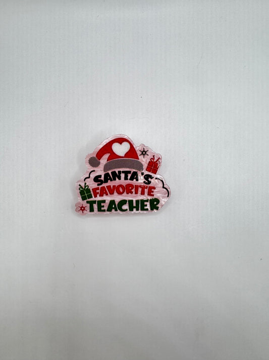 “Santa’s Favorite Teacher” Magnetic Clip