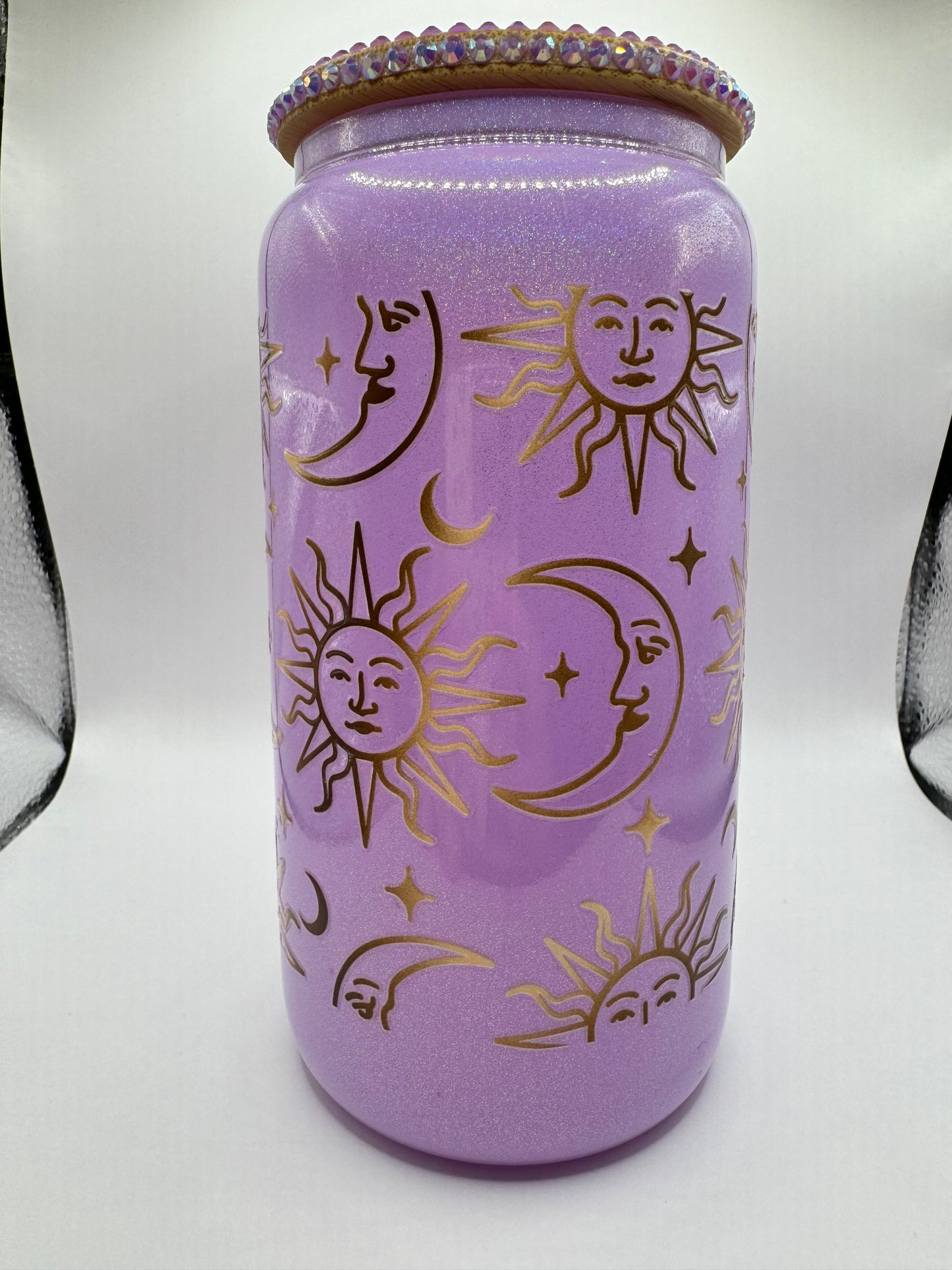Sun and Moon (Bling Glass Cup)