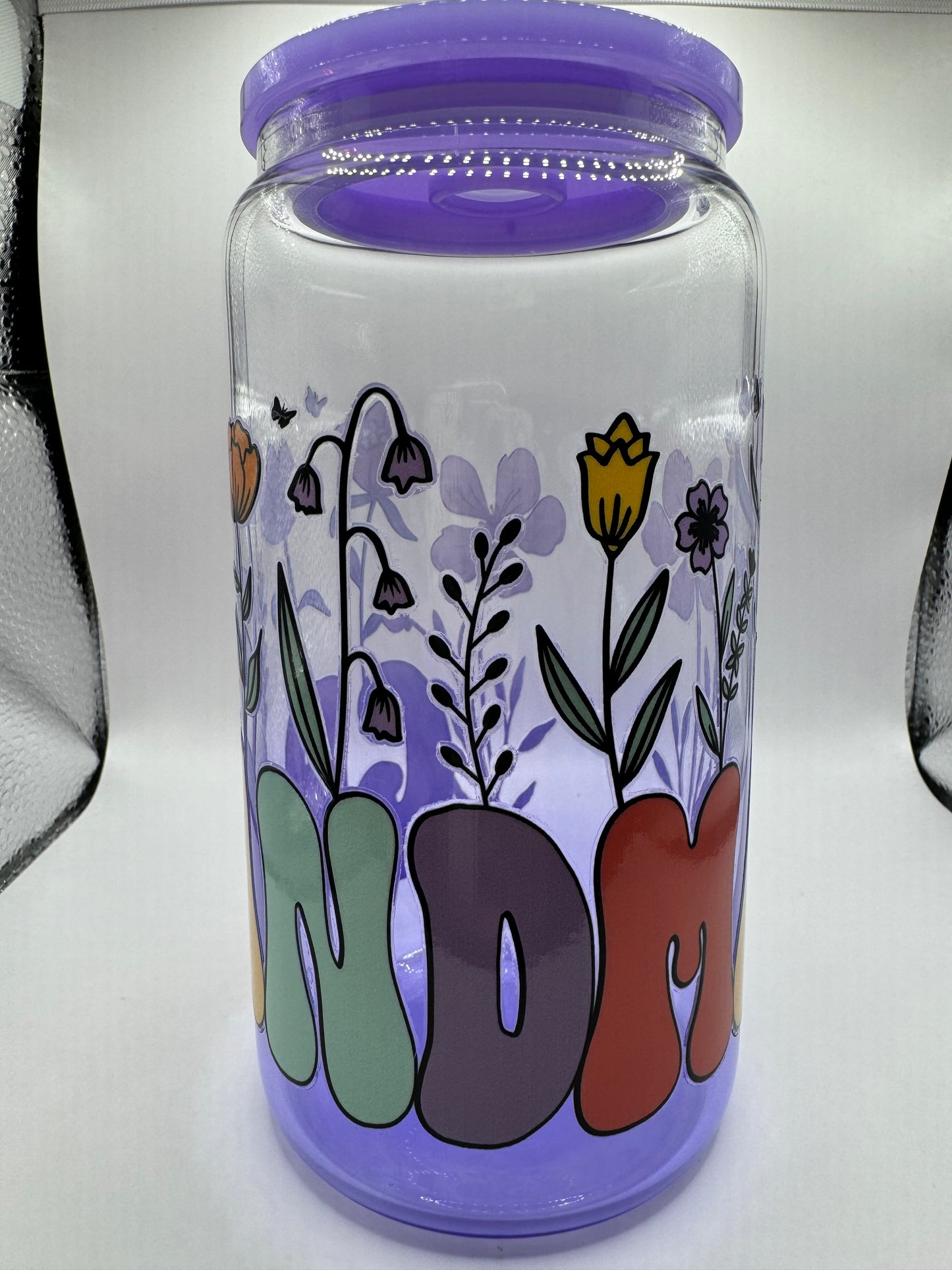 "Grandma" Floral (Glass Cup)