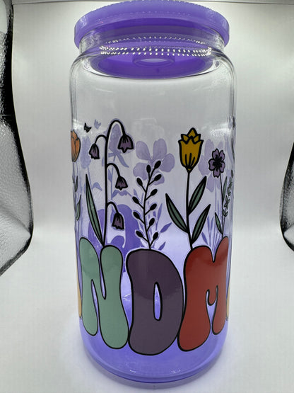 "Grandma" Floral (Glass Cup)