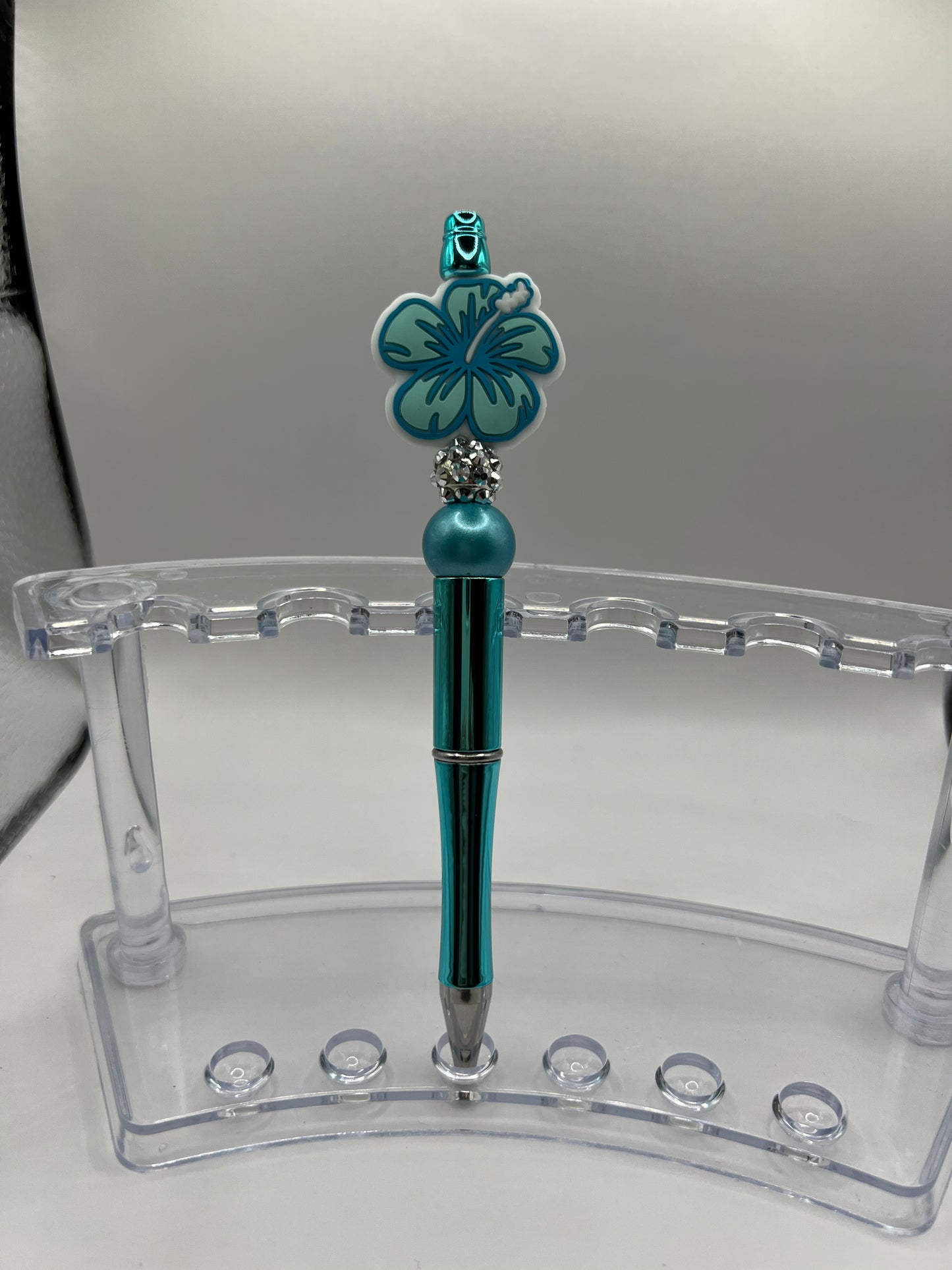 Hibiscus Flower Blue Pen