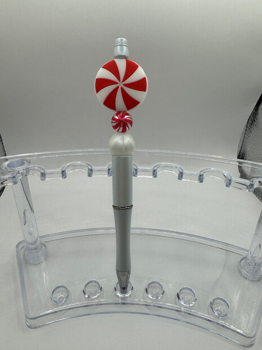 Red and White Candy Cane Pen