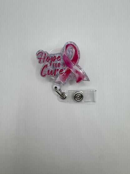 "Hope for a Cure" ID Holder (Cancer Awareness)