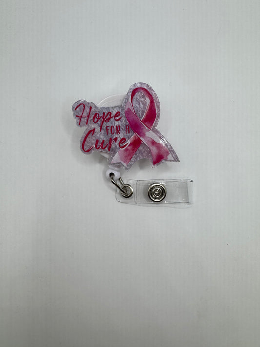 "Hope for a Cure" ID Holder (Cancer Awareness)