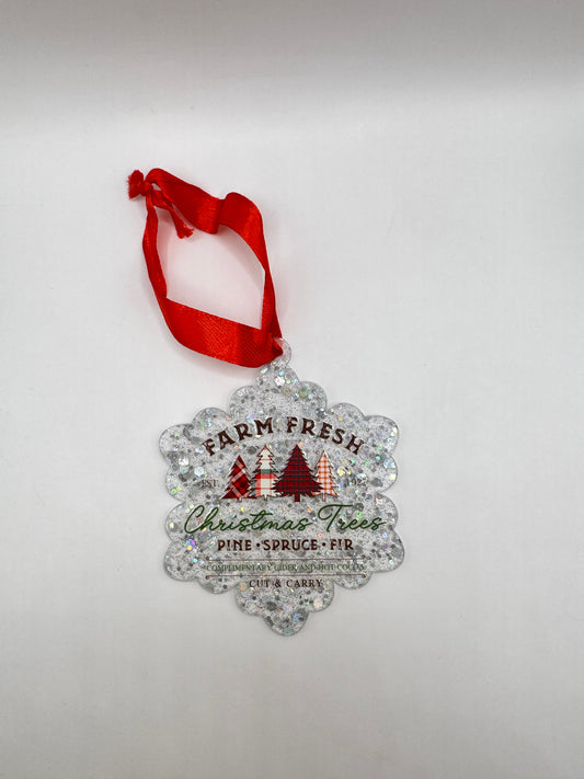 "Farm Fresh Christmas Trees" Ornament