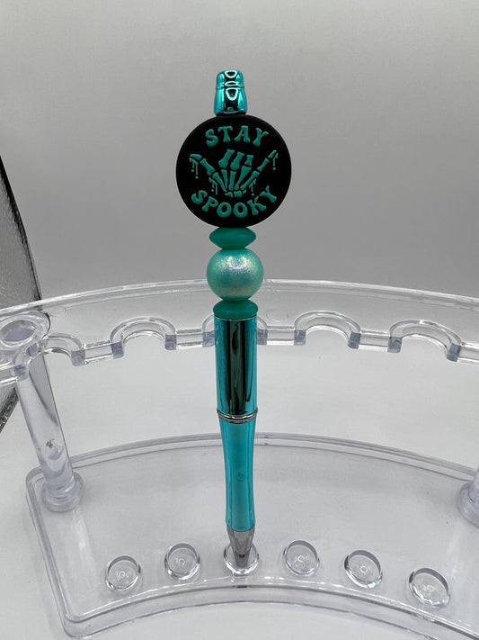 “Spooky Vibes” Teal Pen