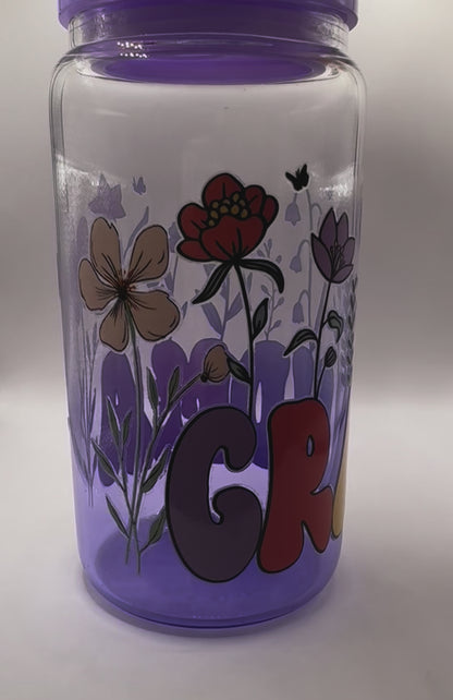"Grandma" Floral (Glass Cup)