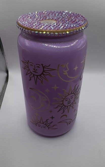Sun and Moon (Bling Glass Cup)
